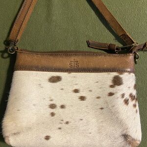 STS Ranchwear Brown and White Crossbody Bag